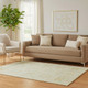 5' X 8' Wheat And Gold Geometric Washable Area Rug With UV Protection