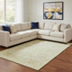 8' X 10' Wheat And Gold Geometric Washable Area Rug With UV Protection