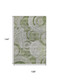 9' X 12' Artichoke Green Gray And Silver Geometric Washable Area Rug With UV Protection
