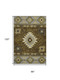 8' X 10' Brown Beige And Charcoal Geometric Washable Area Rug With UV Protection