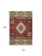 10' X 14' Rust Beige And Charcoal Geometric Washable Area Rug With UV Protection