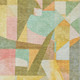 3' X 5' Wheat Pink And Olive Green Abstract Washable Area Rug With UV Protection