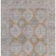 8' X 10' Terra Cotta And Teal Oriental Washable Area Rug With UV Protection