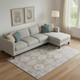 9' X 12' Terra Cotta And Teal Oriental Washable Area Rug With UV Protection