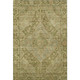 3' X 5' Artichoke Green And Beige Oriental Washable Area Rug With UV Protection