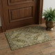 3' X 5' Brown And Gray Oriental Washable Area Rug With UV Protection