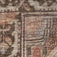 5' X 8' Chocolate And Blue Oriental Washable Area Rug With UV Protection