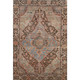 9' X 12' Chocolate And Blue Oriental Washable Area Rug With UV Protection