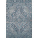 5' X 8' Denim Blue And Gray Oriental Washable Area Rug With UV Protection