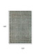 10' X 14' Teal And Gray Oriental Washable Area Rug With UV Protection