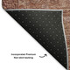 9' X 12' Terra Cotta And Rust Oriental Washable Area Rug With UV Protection