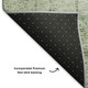 9' X 12' Artichoke Green And Beige Oriental Washable Area Rug With UV Protection