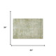 3' X 5' Beige And Green Oriental Washable Area Rug With UV Protection