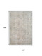 10' X 14' Linen And Beige Oriental Washable Area Rug With UV Protection