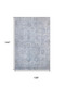 9' X 12' Sky Blue And Gray Oriental Washable Area Rug With UV Protection