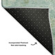 3' X 5' Teal And Ivory Damask Washable Area Rug With UV Protection