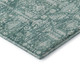 5' X 8' Teal And Ivory Oriental Washable Area Rug With UV Protection