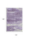 10' X 14' Purple And Ivory Abstract Washable Area Rug With UV Protection
