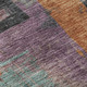 10' X 14' Charcoal Orange And Purple Abstract Washable Area Rug With UV Protection