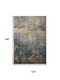 10' X 14' Gray Silver And Gold Abstract Washable Area Rug With UV Protection