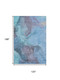 10' X 14' Blue And Gray Abstract Washable Area Rug With UV Protection