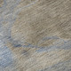 8' Taupe And Blue Abstract Washable Round Rug With UV Protection
