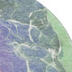 8' Purple Blue And Green Abstract Washable Round Rug With UV Protection