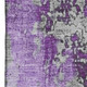 5' X 8' Purple And Gray Abstract Washable Area Rug With UV Protection