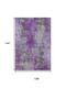 9' X 12' Purple And Gray Abstract Washable Area Rug With UV Protection