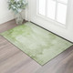 3' X 5' Artichoke Green And Ivory Abstract Washable Area Rug With UV Protection