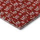 8' X 10' Red And Ivory Abstract Geometric Washable Area Rug With UV Protection