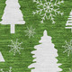 9' X 12' Emerald And Ivory Abstract Geometric Washable Area Rug With UV Protection