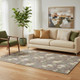 5' X 8' Taupe Brown And Beige Polka Dot Washable Area Rug With UV Protection