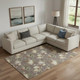 10' X 14' Taupe Brown And Beige Polka Dot Washable Area Rug With UV Protection