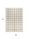 4' X 6' Cream And Dark Gray Plaid Indoor Outdoor Area Rug
