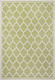 5' X 8' Green And Cream Geometric Indoor Outdoor Area Rug
