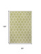 8' X 10' Green And Cream Geometric Indoor Outdoor Area Rug