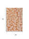 4' X 6' Orange And Cream Floral Indoor Outdoor Area Rug