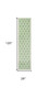 10' Cream And Green Geometric Indoor Outdoor Runner Rug