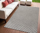 4' X 6' Dark Gray And Ivory Trellis Indoor Outdoor Area Rug