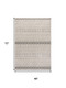 4' X 6' Cream And Black Trellis Indoor Outdoor Area Rug