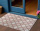 3' X 5' Salmon And Cream Trellis Indoor Outdoor Area Rug