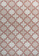 5' X 8' Salmon And Cream Trellis Indoor Outdoor Area Rug