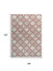8' X 10' Salmon And Cream Trellis Indoor Outdoor Area Rug