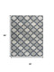 3' X 5' Navy Blue And Cream Trellis Indoor Outdoor Area Rug