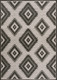 8' X 10' Black And Cream Moroccan Indoor Outdoor Area Rug