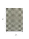 4' X 6' Green And Cream Geometric Indoor Outdoor Area Rug