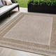5' X 8' Beige And Cream Indoor Outdoor Area Rug