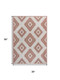 3' X 5' Salmon And Cream Moroccan Indoor Outdoor Area Rug
