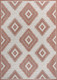 5' X 8' Salmon And Cream Moroccan Indoor Outdoor Area Rug